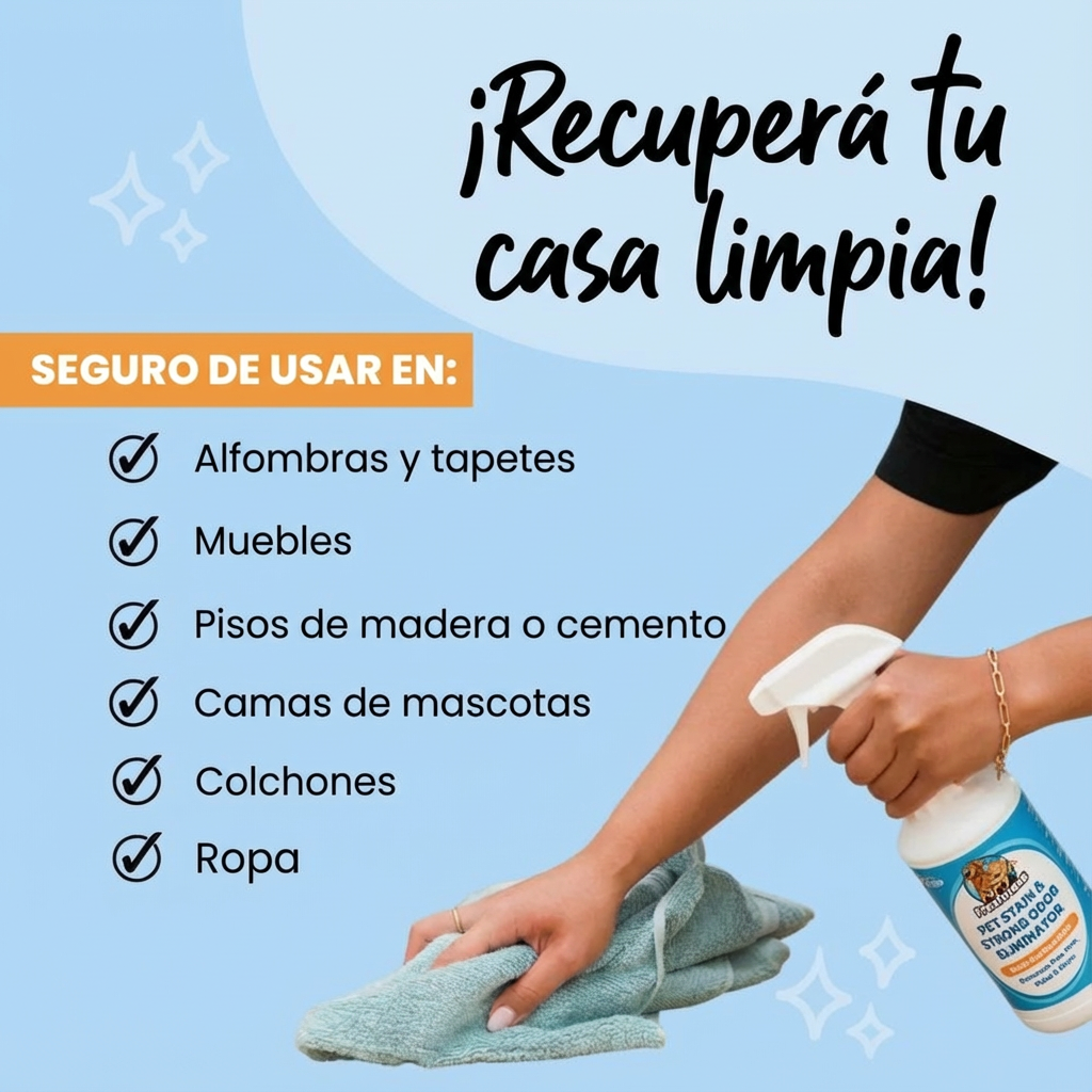 Furry Fresh | Eliminador de manchas y olores fuertes para mascotas